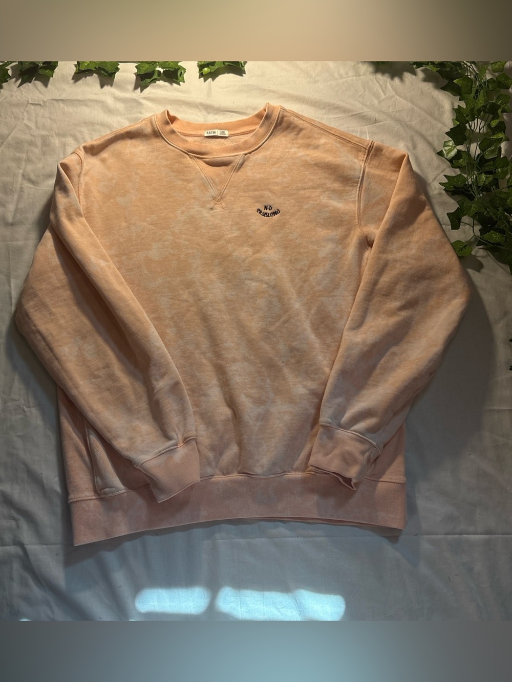 Peach Tie-Dye Crewneck Sweatshirt - women